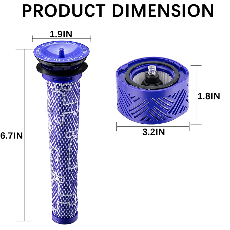 Предварительные фильтры HEPA Post-замена фильтров для Dyson V8 и V7 абсолютно