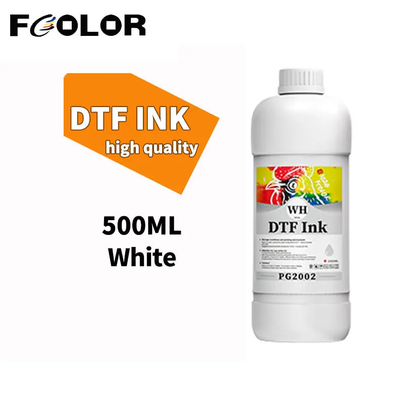 

Чернила для струйной печати FCOLOR DTF, белые чернила 500 мл PG2002 для Epson L805, L800, Ll800, 1390, 4720, XP600, I3200, печатающая головка A3, A4, DTF, принтер