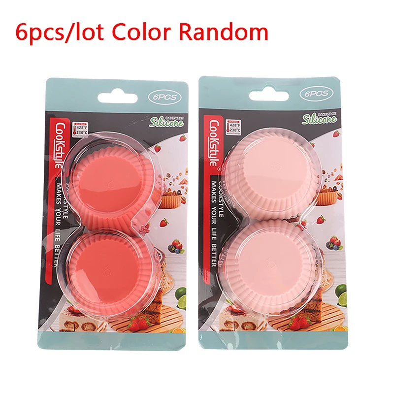 

6Pcs/Set Silicone Cake Mold Round Shaped Muffin Cupcake Baking Molds DIY Cake Decorating Tools Cake Cup Kitchen Bakeware Maker