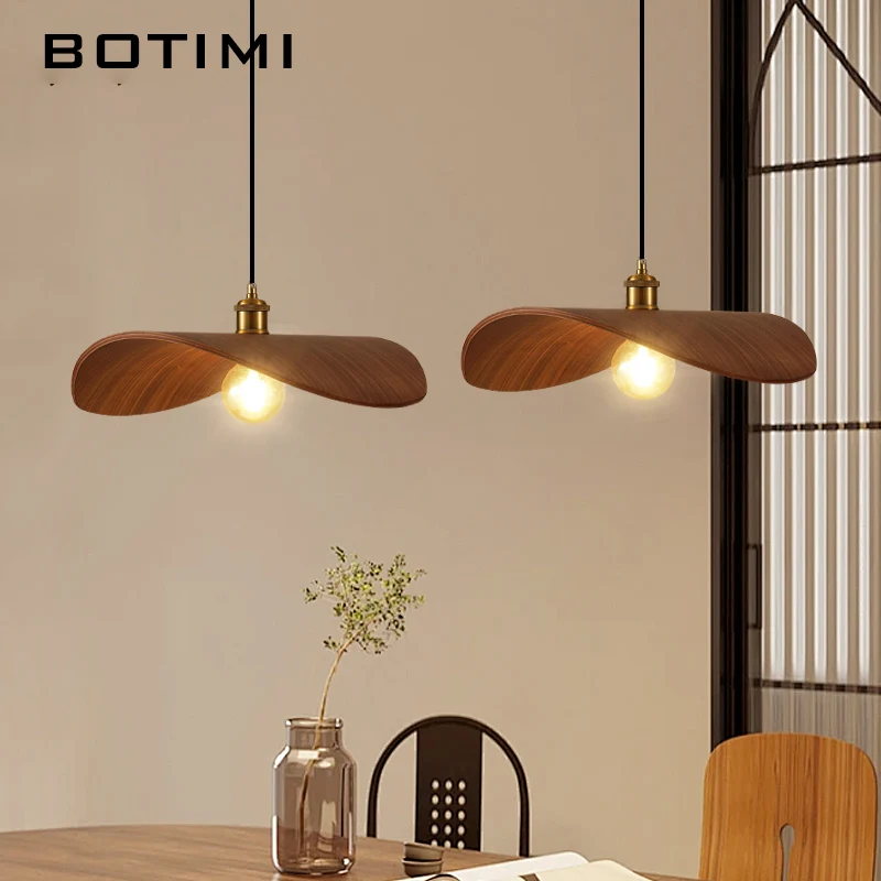 BOTIMI Gleba Wood Коричневые подвесные светильники Барный стол Подвесной светильник