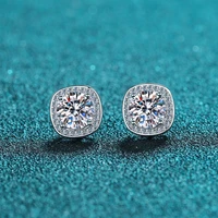 neetim 1 carat moissanite diamond earrings 925 sterling silver stud earring for women girlfriend gift fine jewelry wholesale