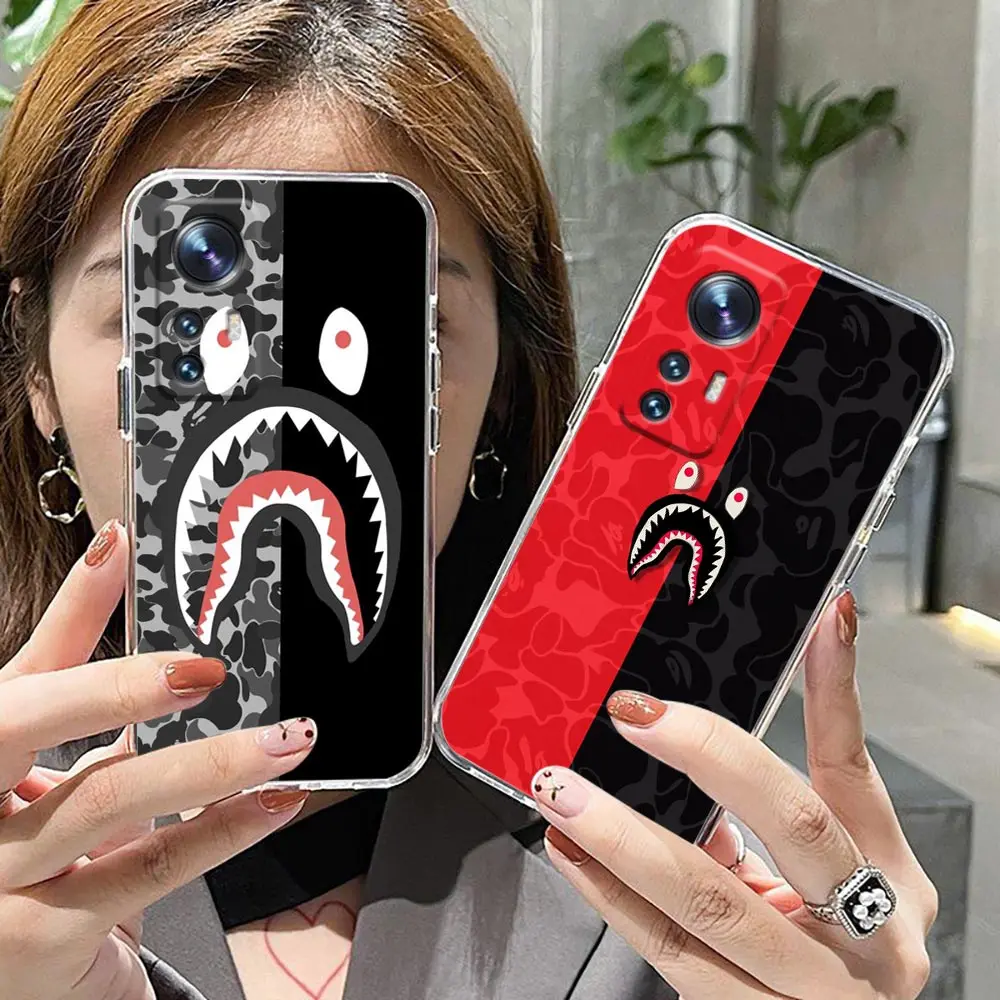 

Ritch A-Bath-B-BAPE Clear Case For Xiaomi Poco X3 NFC F3 M3 F1 9T 11 11T 11X 10 10T 12 12X Pro Note 10 Lite 5G Coque Funda Case