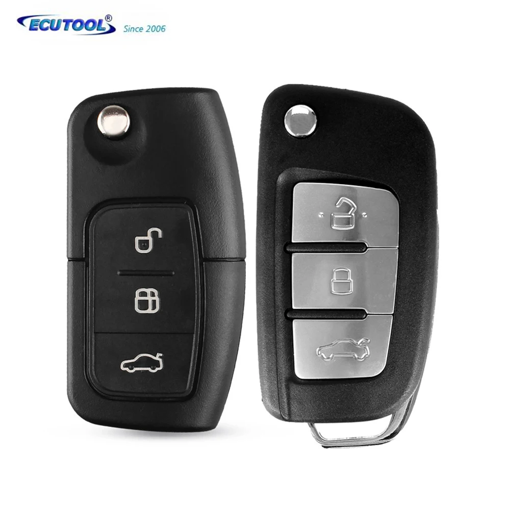 

Folding Key Cover Remote Case for Ford Fiesta Focus 2 Ecosport Kuga Escape C Max Ka 3 Buttons Flip Key Fob HU101/FO21