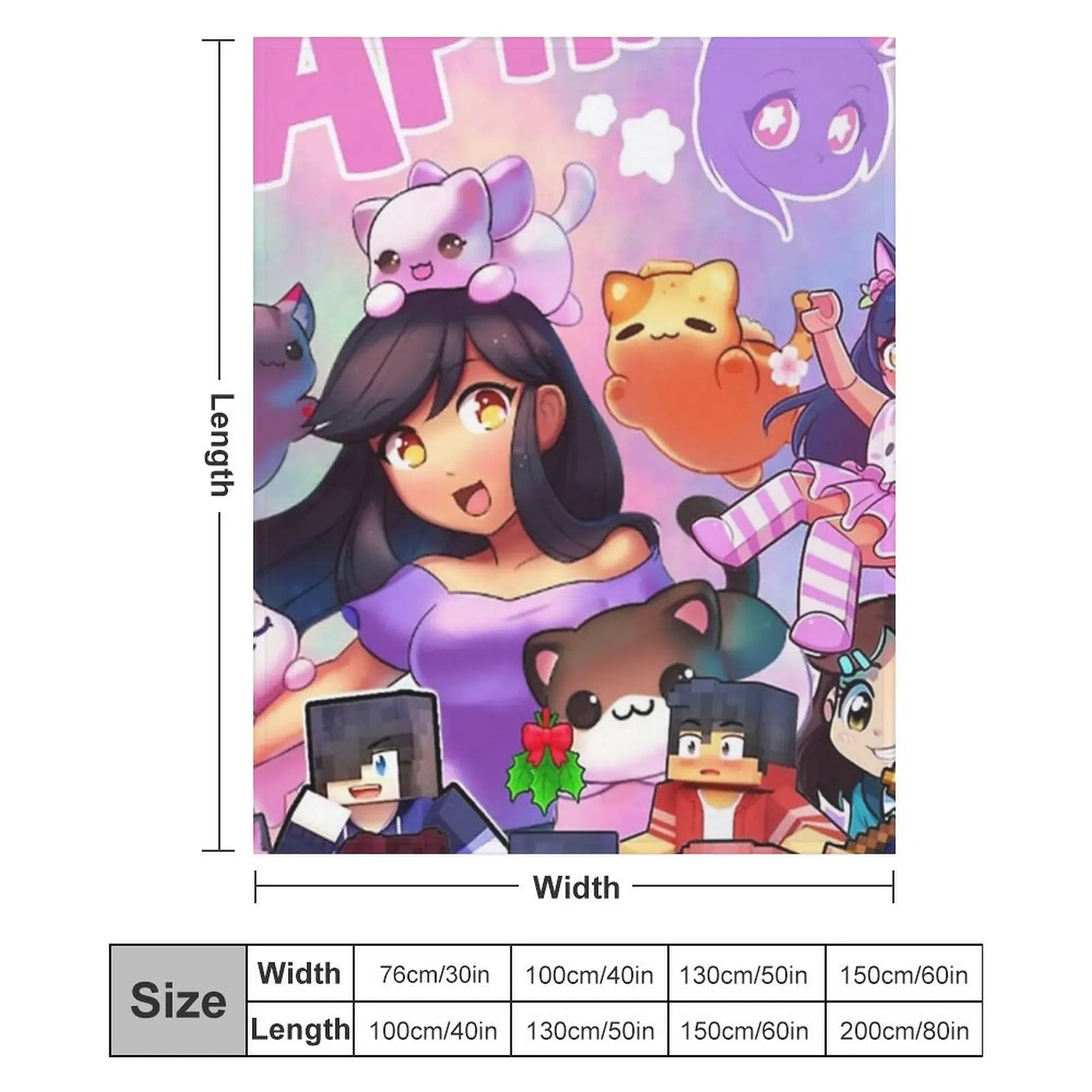 Художественный постер Aphmau классический одеяло лохматое фланелевое постельное