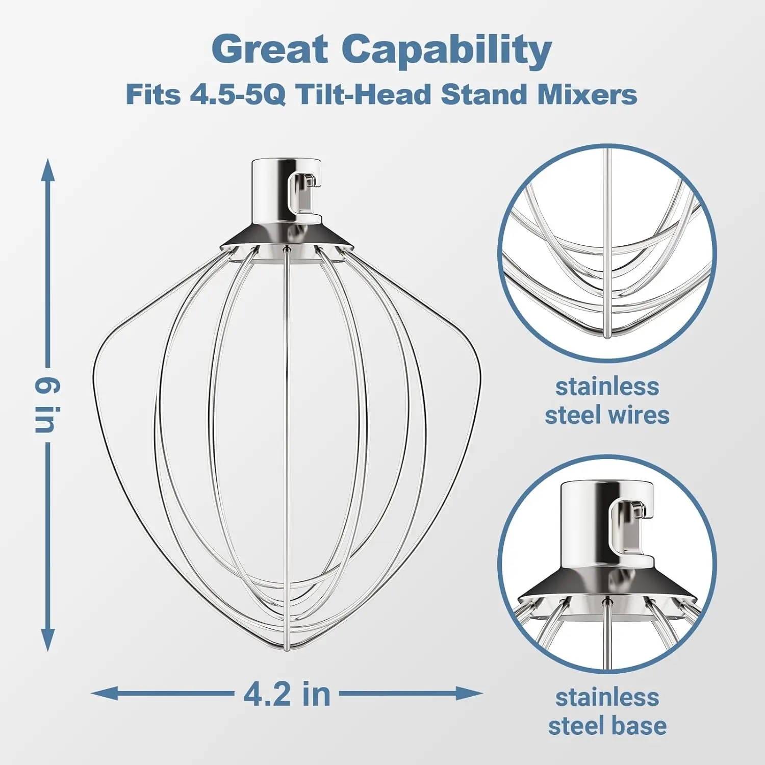 5Q 6Q проволочная кнутая насадка для подставки с наклонной головкой Миксер кухни