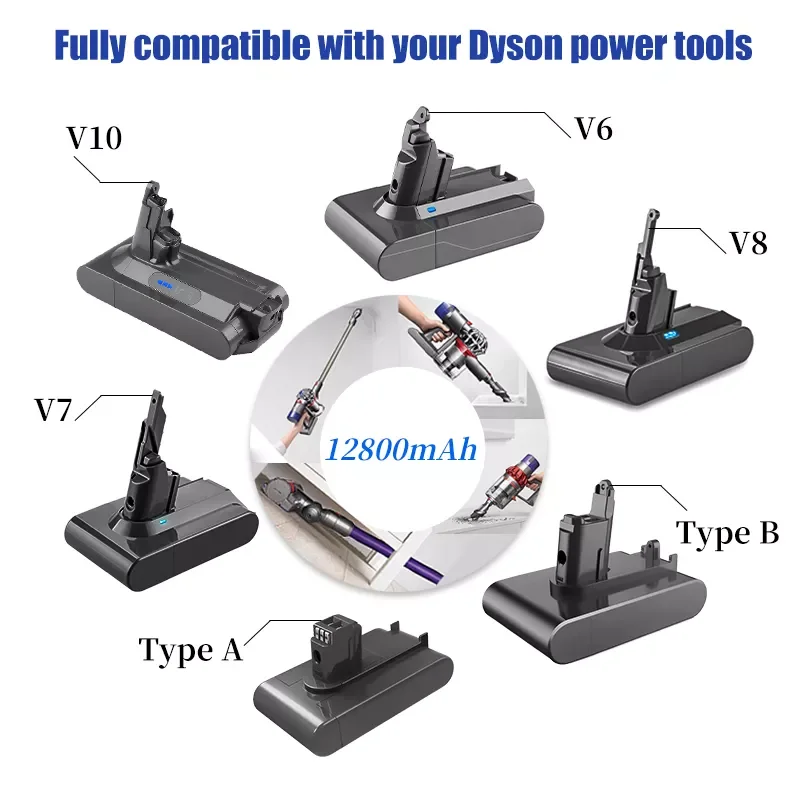 

Сменная батарея для пылесоса Dyson V6 V7 V8 V10 DC31 DC34 Тип A/B, батарея DC58 DC59 DC61 DC62 DC72 DC74 SV11 SV10 SV12