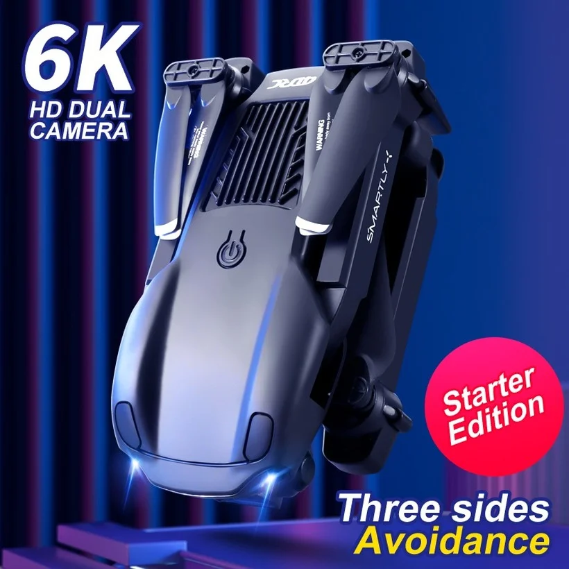 

New V22 Drone With Professional 6K HD Camera Three Side Obstacle Avoidance Optical Colorful Light Quadcopter Height Keep Dron