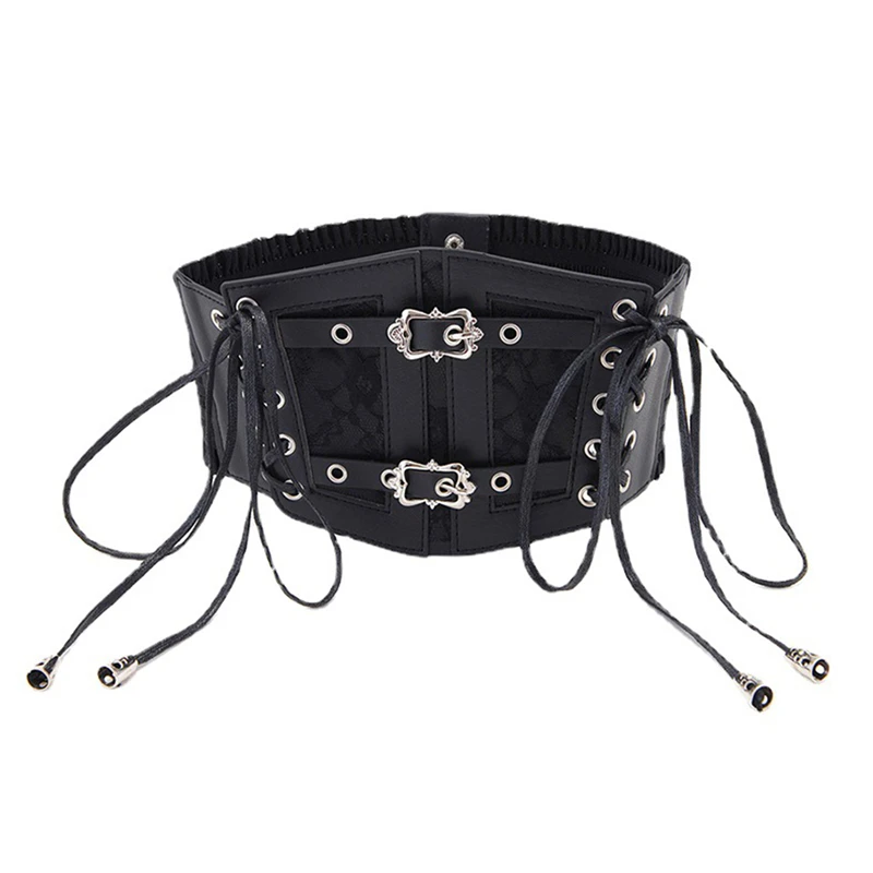 

Female Gothic Solid Color Lift Up Waist Corset Floral Pattern Belt Women Fashion Slimming Waistband Adjustable Corsets