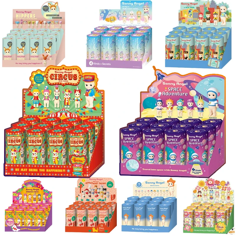 

In Stock Sonny Angel 12PCS Set Blind Box Marine Space Adventure Lying Down Hippers Insect World Series Curious Animals Decoratio
