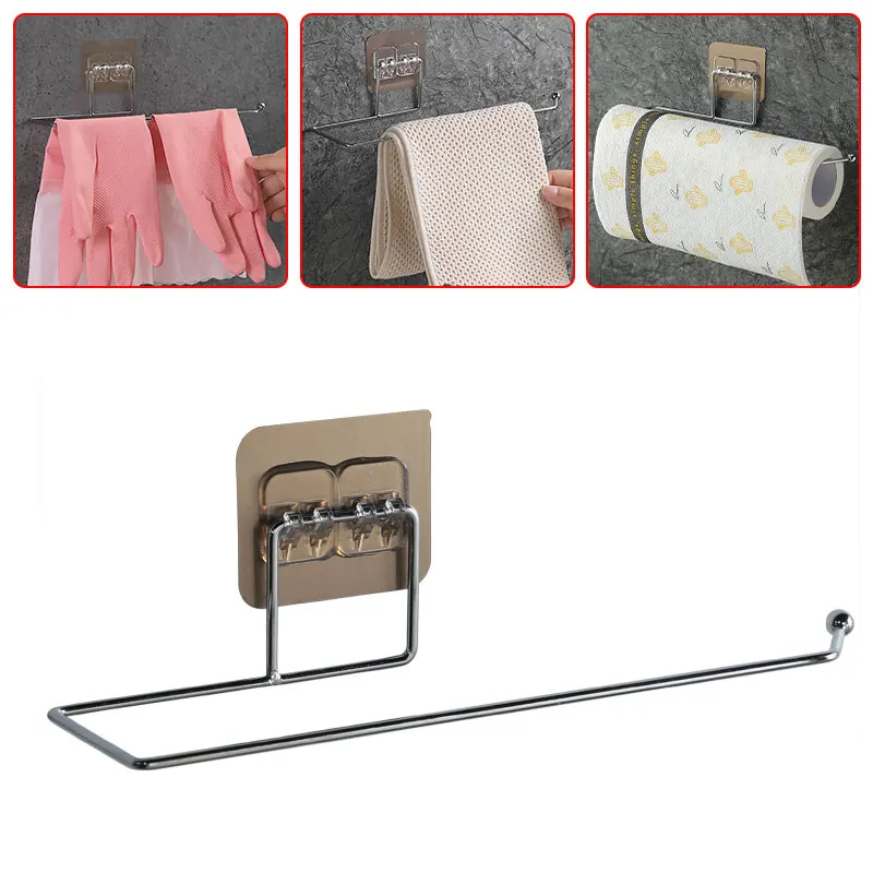 

1Pcs Hanging Toilet Paper Holder Roll Paper Holder Bathroom Towel Rack Stand Kitchen Stand Paper Rack Home Storage Racks
