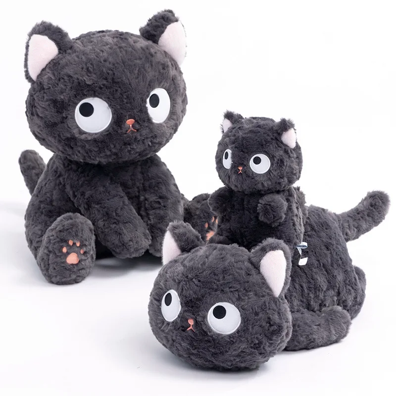 

23-35cm Cute Black Cat Plush Animal Stuffed Doll Kawaii's Room Decoration Throw Pillows for Boys and Girls Holiday Gift Toys