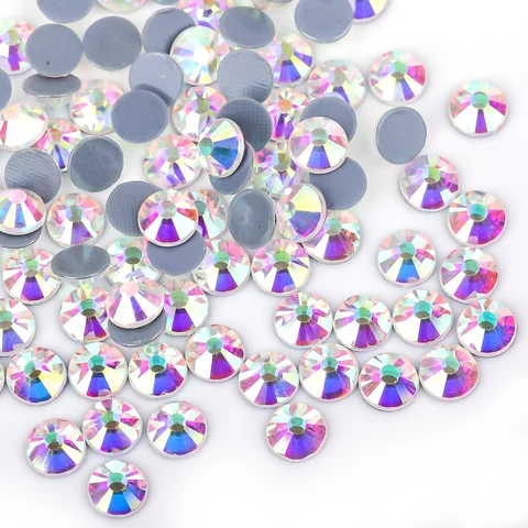 Стразы горячей фиксации SS3-SS55 Crystal AB 144-1440 шт