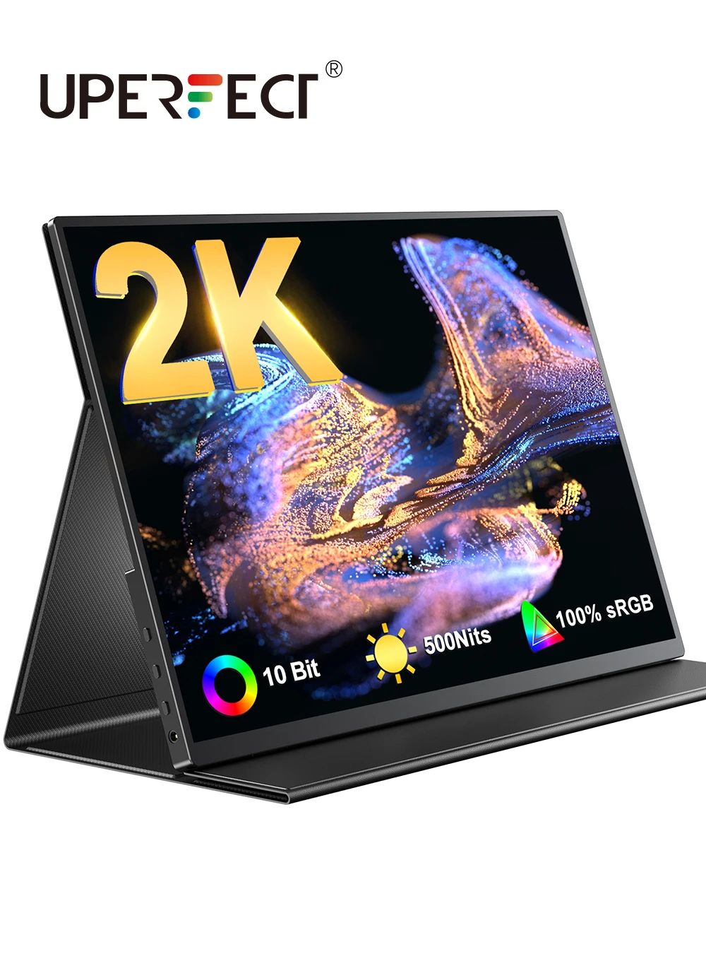 UPERFECT 2K Монитор 16 ''QHD IPS 100% sRGB портативный дисплей 500 нит 8 бит + FRC Бескаркасный USB C HDMI удлинитель экран с VESA