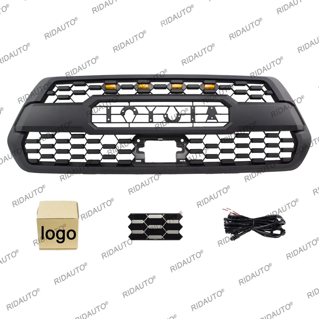 

Передняя решетка матовый черный гриль подходит для TOYOTA TACOMA 2016-2023 (только для североамериканской версии)