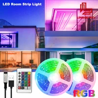 led strip light 20m 15m 10m 1 5m for room decor color rgb 5050 led tape 5v led for tv backlight and house party neon lighting