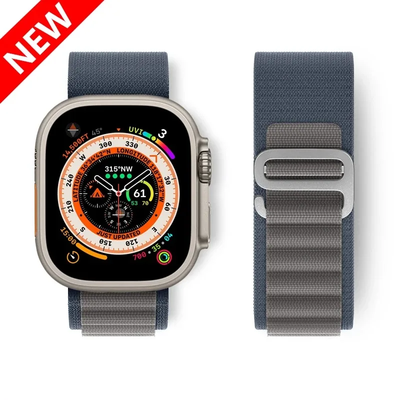 Watch Strap For apple Ultra 2 band 49mm 45mm 44mm 40mm 41mm 38 нейлоновый альпийский браслет iwatch series 6 7 8 9 se