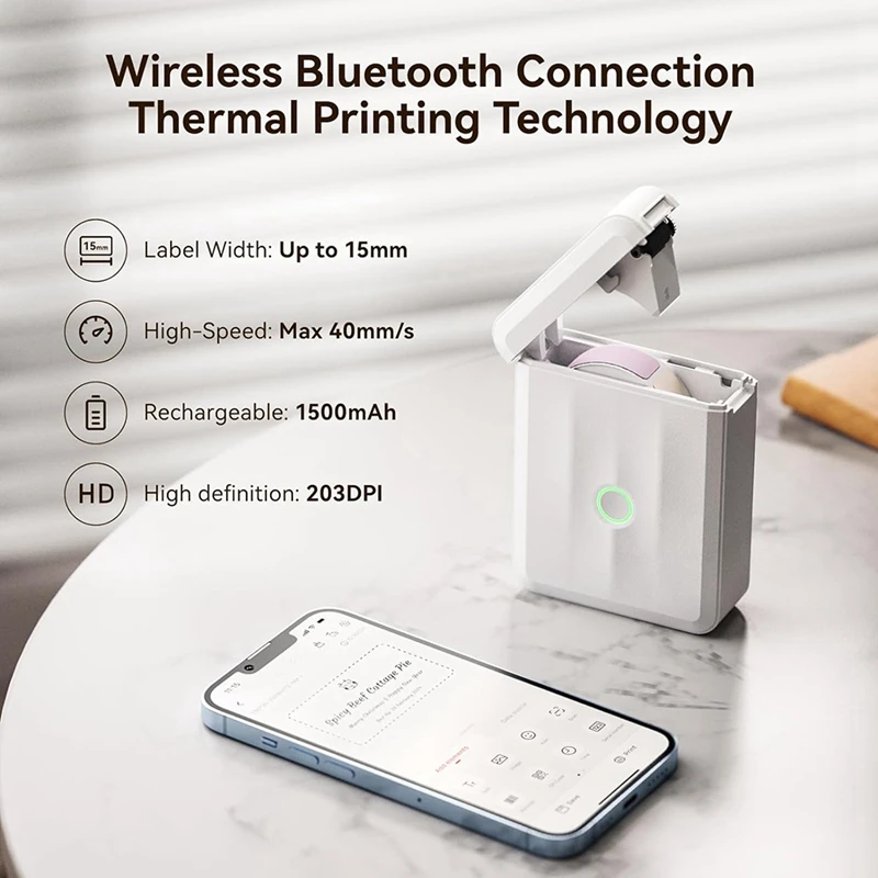 Устройство для изготовления этикеток с лентой портативный Bluetooth термопринтер