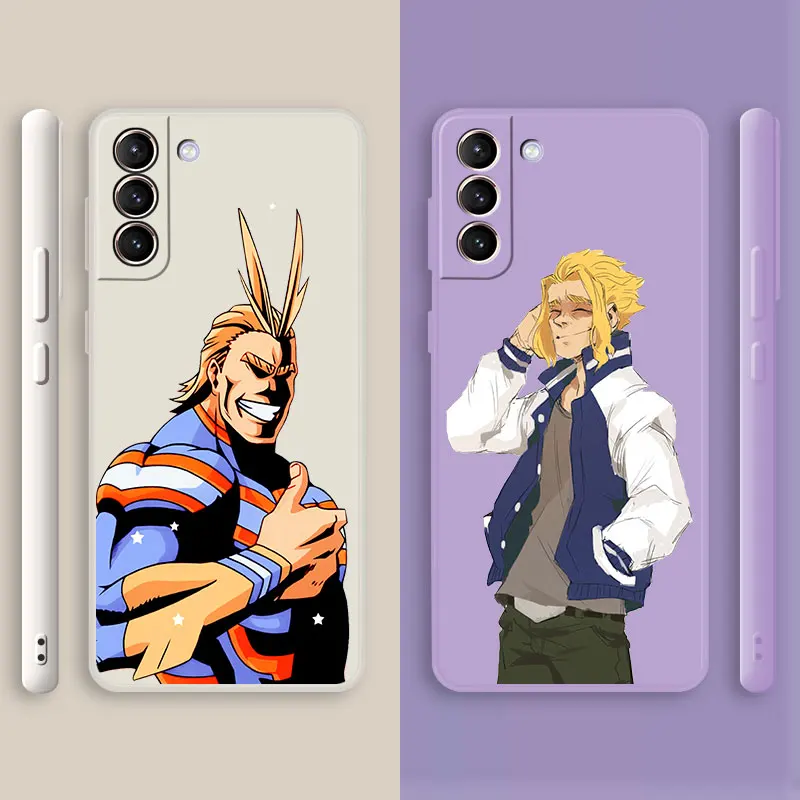 cute My Hero Academia Izuku Deku Luxury Liquid Case for Samsung Galaxy S22 S20 FE S10 S9 Plus S8 S23 Ultra S21 5G S10e Cover