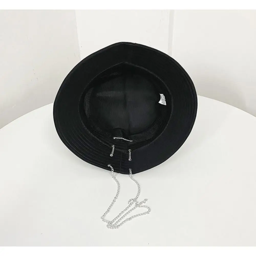

Women Outdoor Unisex Unique Cross Chain Cotton Bucket Hat Fisherman Hat Sun Cap