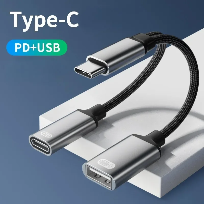 

USB Type C Hub Extensions 4 Port USB Cable Splitter OTG High Speed Transfer Adapter Portable Converter For PC Laptop Macbook Pro