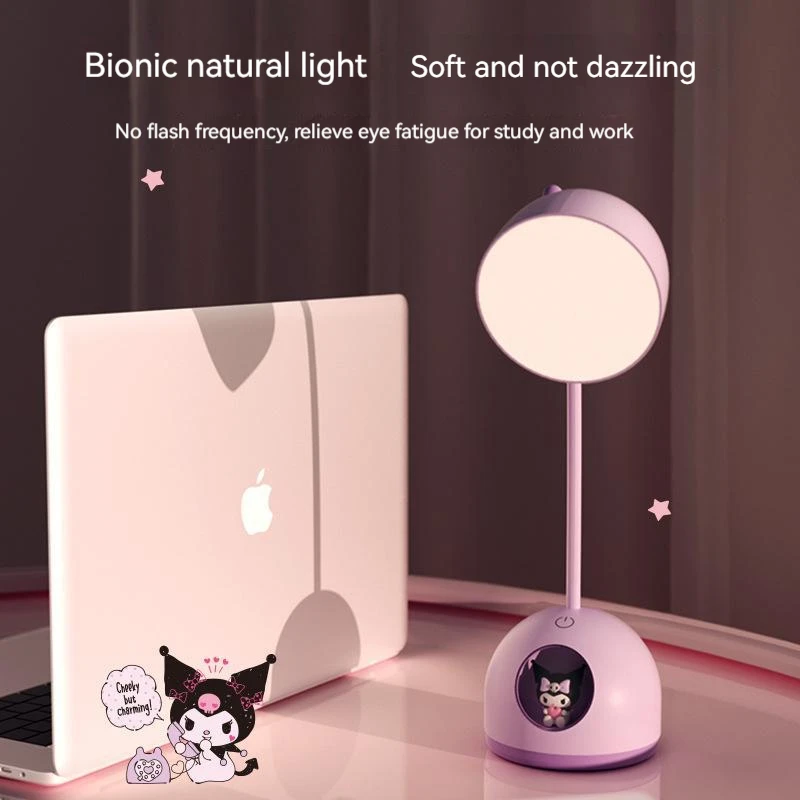 

Sanrio Anime Melody Cinnamoroll Hellokitty Small Night Light Table Lamp Bedside Lovely Bedroom Rechargeable Light For Kids Gifts