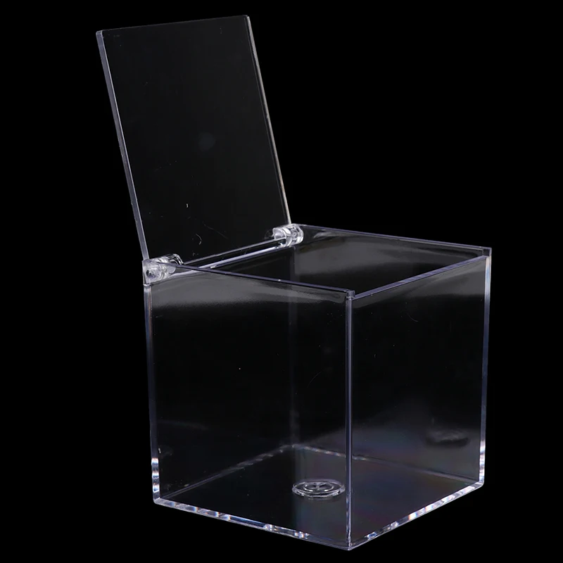 

1PCS Acrylic Transparent Dustproof Case With Lid Capsule Coffee Storage Box Holder Candy Box Food Packaging Box