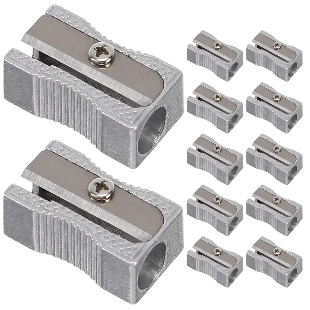 

12 Pcs Friend Gift Carpenter Sharpener Reusable Sharpeners Manual Stainless Steel Friends Gifts Metal Classroom