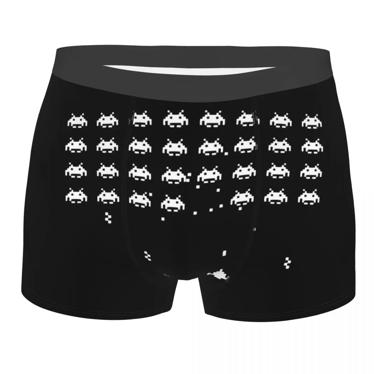 

Space Invaders Man Underwear Breakout Martians Invasion Shooting Game Boxer Briefs Shorts Panties Underpants for Male Plus Size