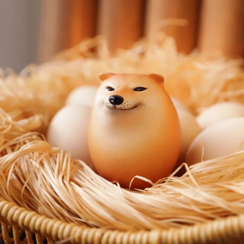 Креативный Сиба-ину реалистичная форма яйца ПВХ декор для стола украшения собак