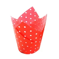 paper colorful 50 pcs cup dots baking high temperature cupcake cake liner tulip muffin case bakeware baking accessories tool new