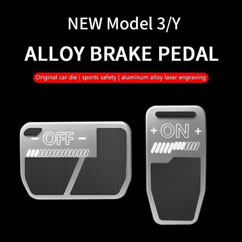

Pedal Pads Covers For Tesla Model 3 Y 2022 2023 Accessories Auto Accelerator Brake Metal Cover