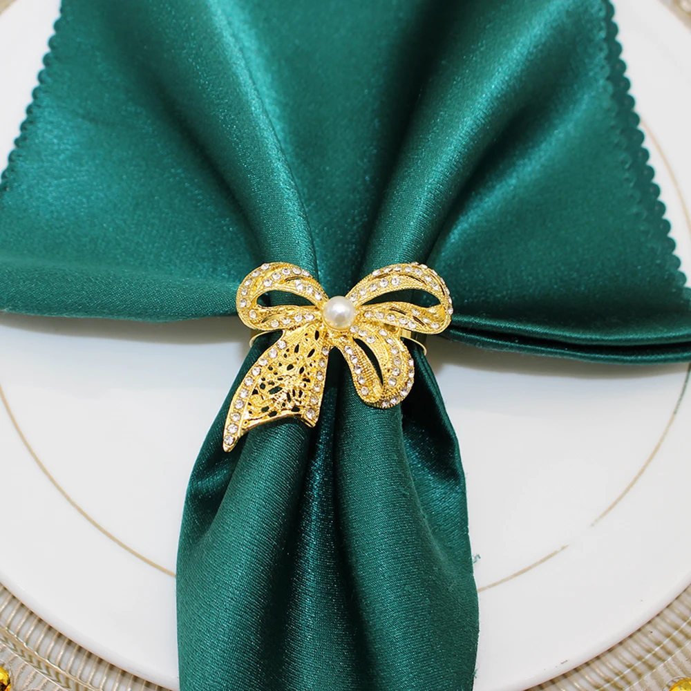 6 шт. кольца для салфеток с бантом украшение свадьбы дня рождения Рождества