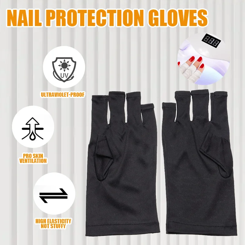 1 пара Светодиодная лампа для защиты от ультрафиолетового излучения перчатки