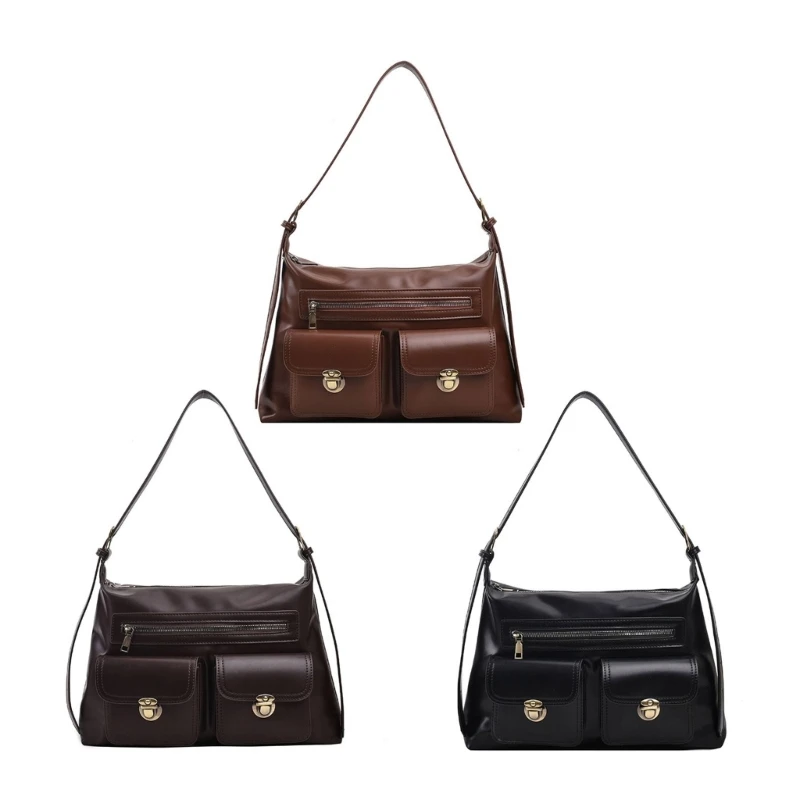 Женская сумка через плечо однотонная из искусственной кожи