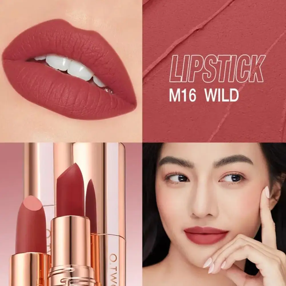 

Matte Lipstick Misty Kiss Lock Color Silky Long Lasting Waterproof 24HR High Impact 8 Colors Lips Makeup For Women Sexy Beauty