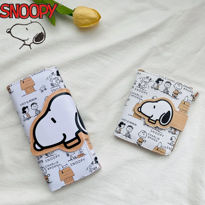 Кошелек Snoopy с шипами для монет милый Длинный кошелек в южнокорейском стиле Ins