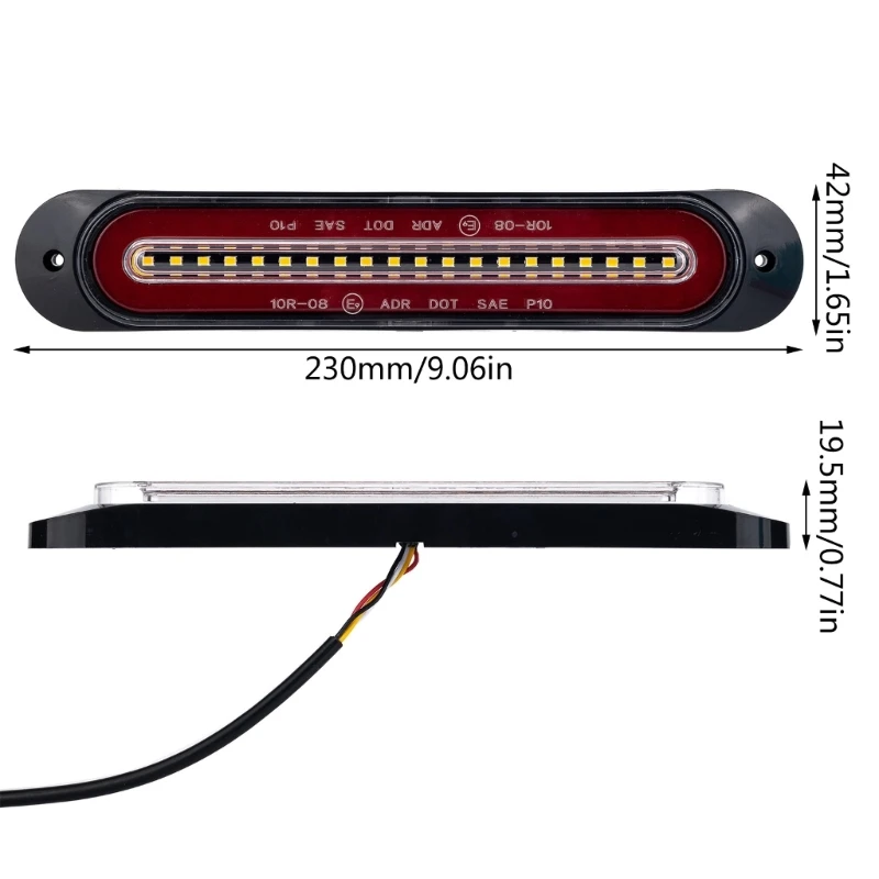 12V 24V Габаритный фонарь положения прицепа Светодиодный боковой габаритный Задний