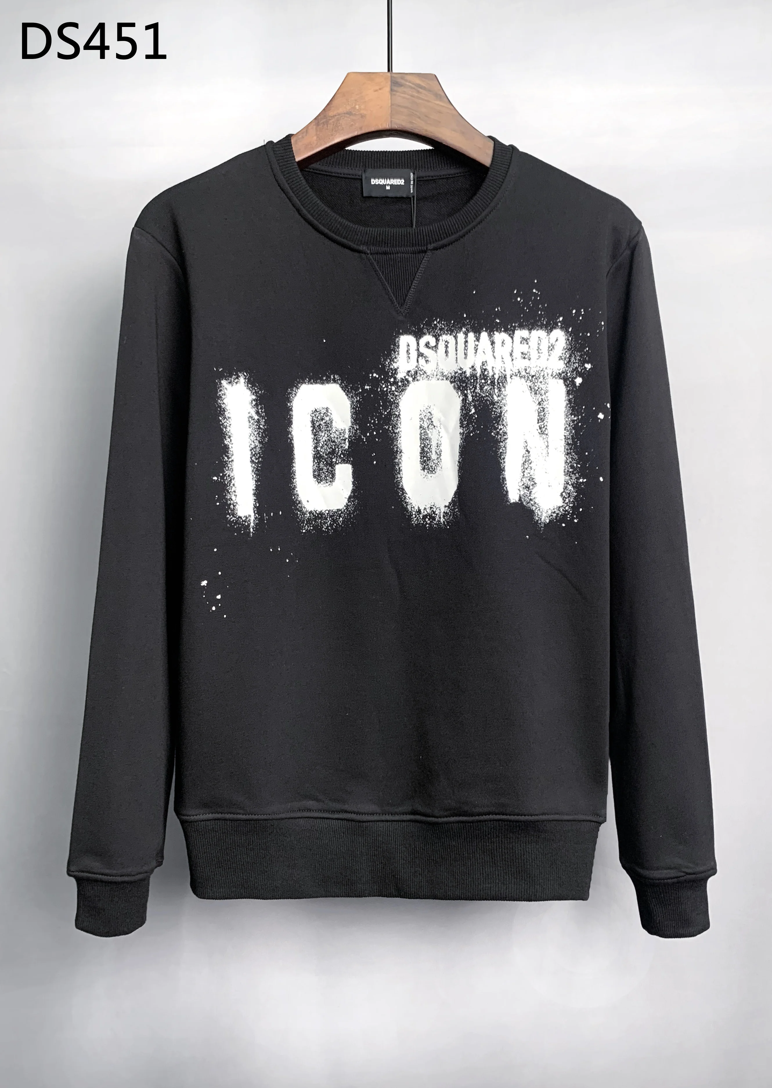

2022 Men DSQUARED2 Brand Sweatshirt ICON Letter Print Shirts Simple Tops Male Italy Fashion Streetwear Black Cool Pullover Tops