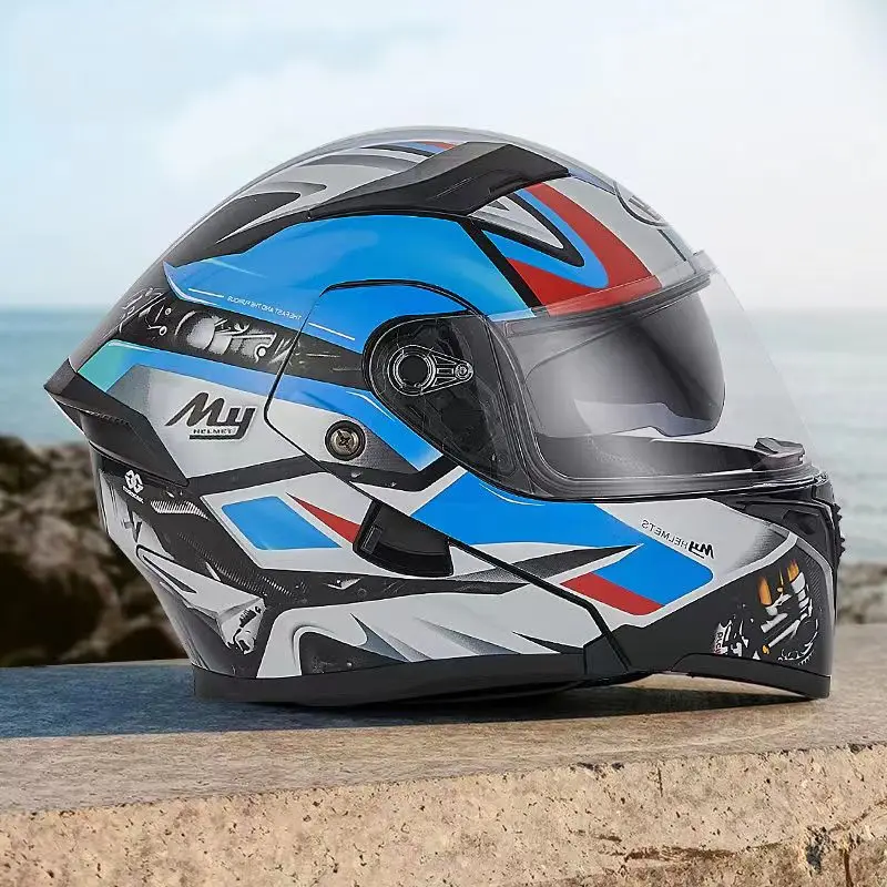 Motorcycle helmet Men's full face off-road dual lens dual shade motorcycle helmet OFF-road vehicle flip enlarge