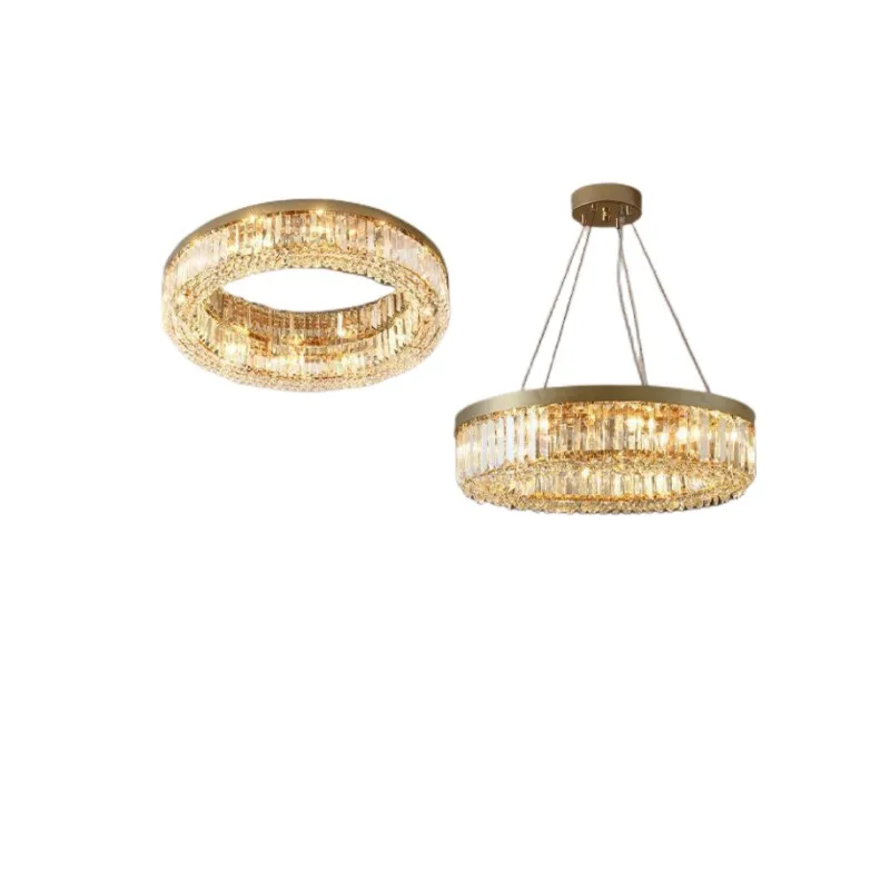 Modern Crystal Ceiling Lamp Nordic style Living Room Lamps Luxury Bedroom Led crystal pendant fixture lighting for Dining Room