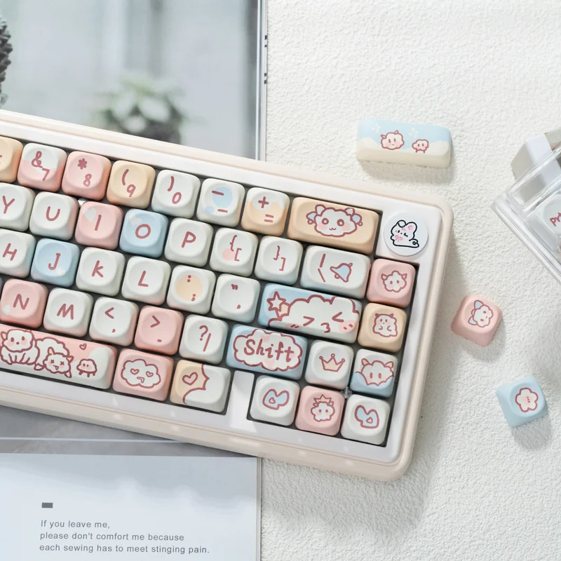 Колпачки для клавиш с тематикой ягненка 130 моа-вишневый профиль Pbt