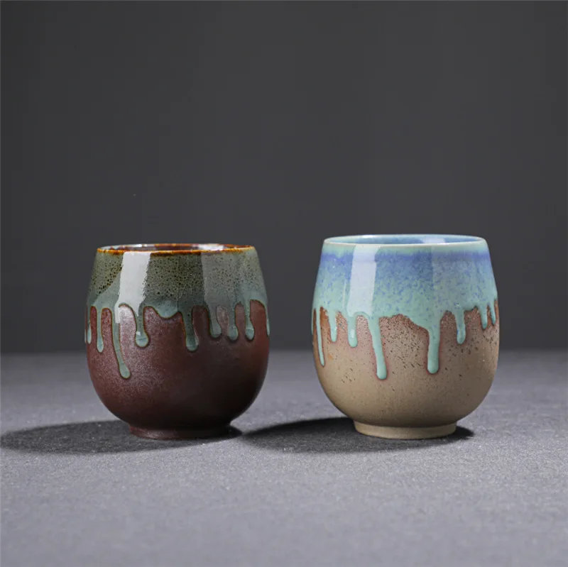 

Handmade ancient kiln coffee cup without handle 7oz heat-proof ceramic mugs for tea wine artware of tableware wholesale canecas