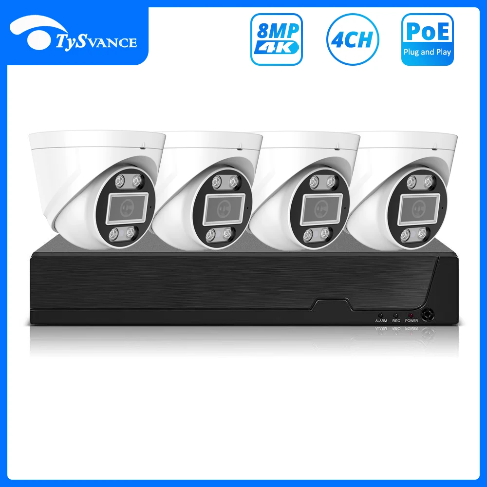 

XMeye 4ch 4K POE Kit System 8MP 5MP CCTV Security Sony H.265 NVR Indoor One Way Audio IP Camera Surveillance Video