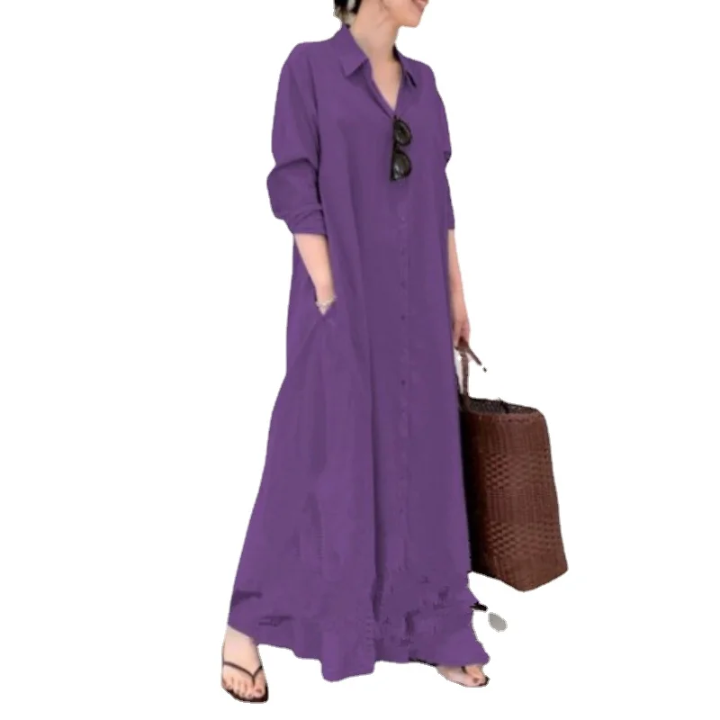 Turkish Muslim Women Solid Color Shirts Long Skirts Moroccan Robes Vestidos Abaya Robes Women Muslim Prayer Islamic Clothing