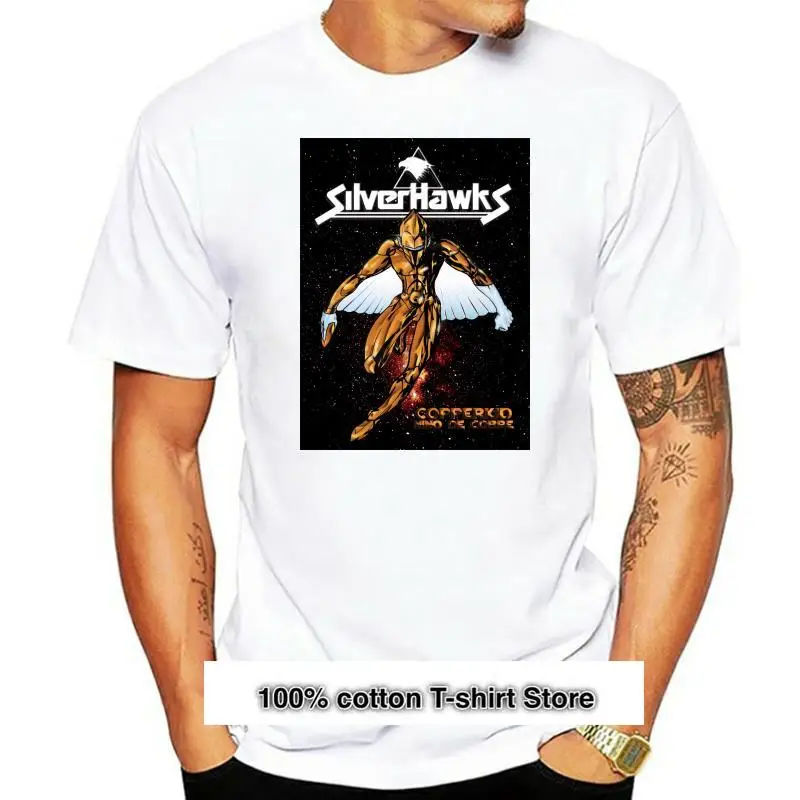 

Camiseta negra de la serie de dibujos animados de Copper kid Silverhawks, película de la película de los años 80