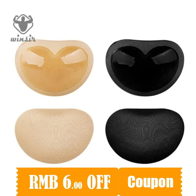 Silicone one sided adhesive Breast Pads Inserts Breathable Push Up Sticky Bra Cups for Swimsuits & Bikini