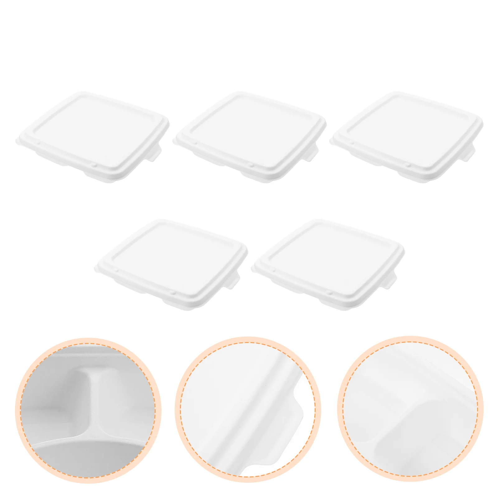 Boxclamshell Gocontainers Container Takeout Boxes Compartment Meal Prep Trays Dessert Paper Bento Cupcakelids Plate 3 Lunch Out