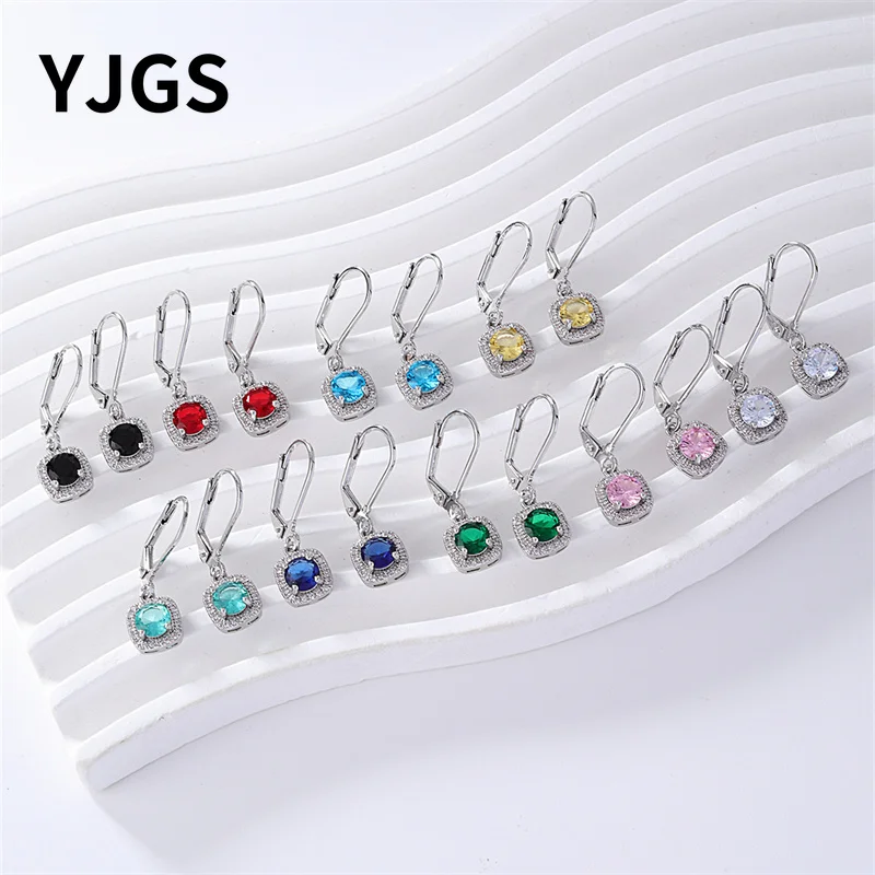YJGS круглые серьги с цирконом модные роскошные нишевые высококачественные