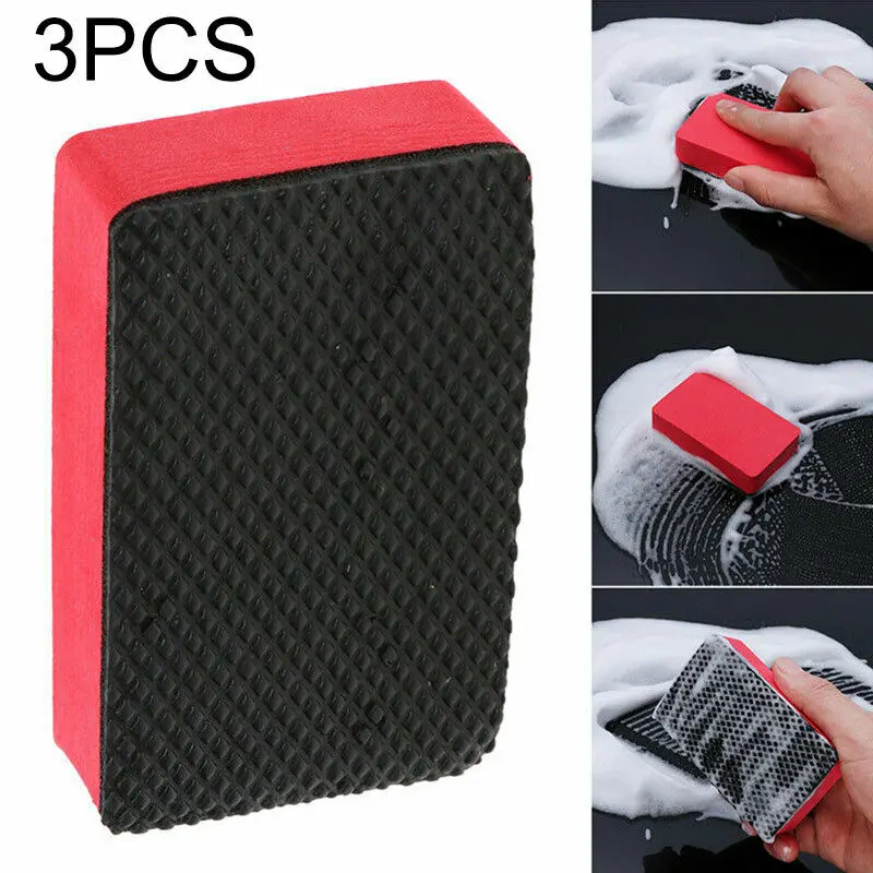 

Wax Car Clay Wash Mud Accessories Black & Red Replacement Sponge Block