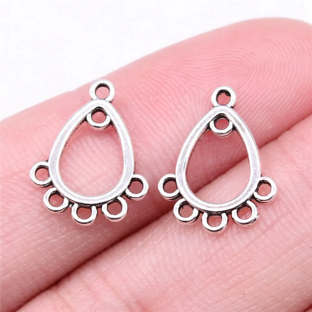 Компоненты для сережек в форме капли коннектор ювелирных изделий материалы 16x2 мм